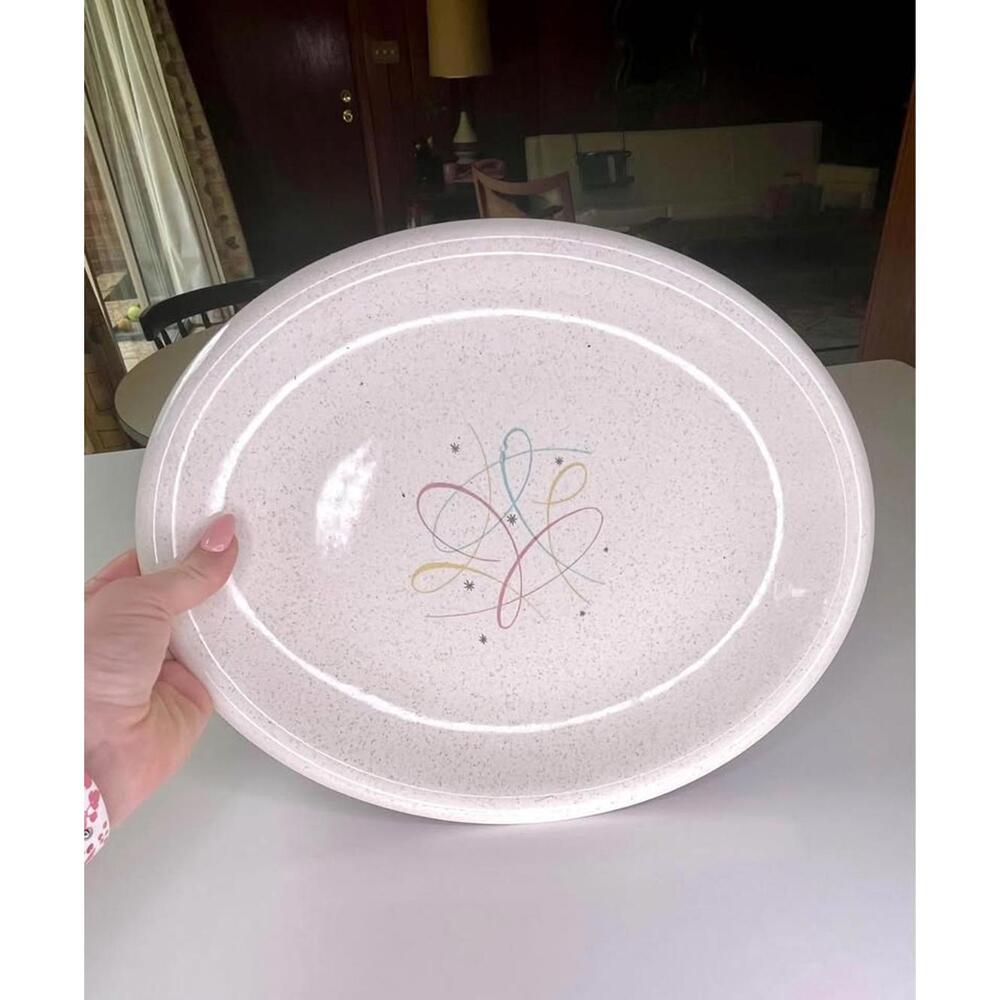Vintage 1950s Ceramic Atomic server dish WS George Sherwood Platter